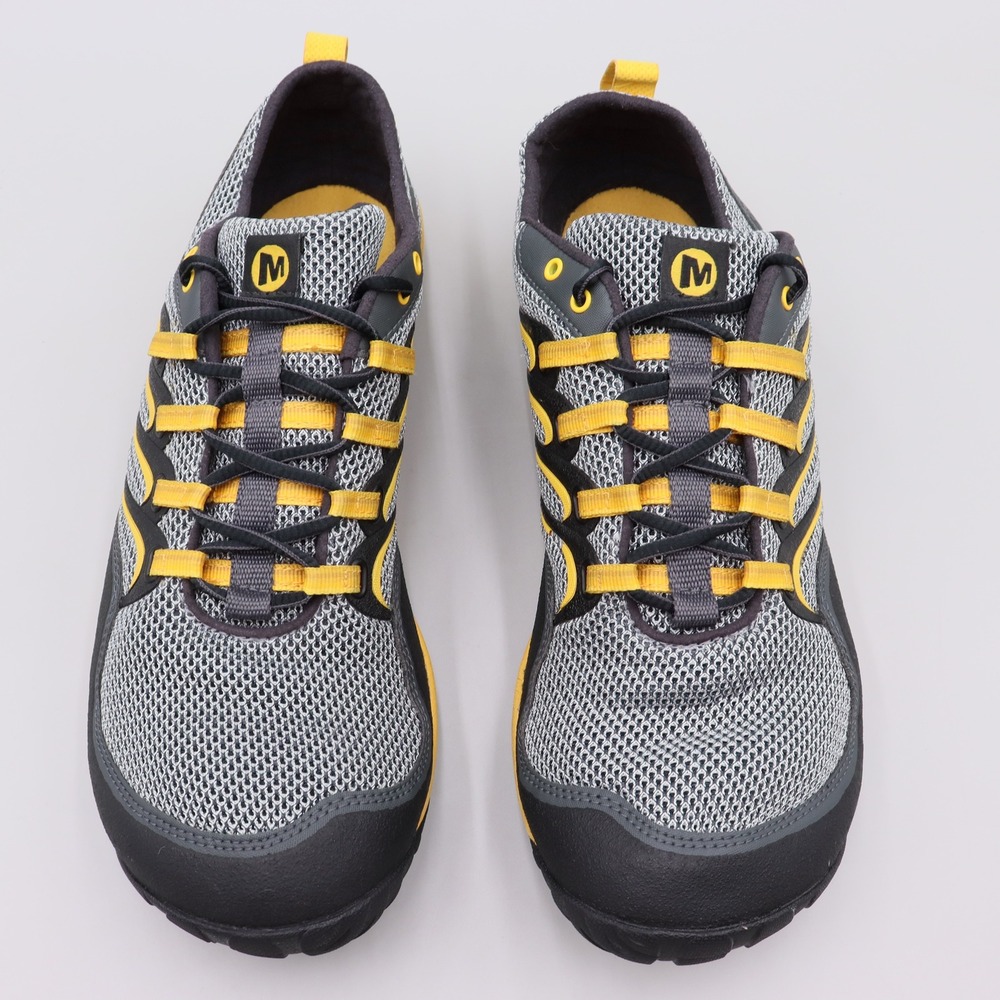 Merrell Mens Trail Glove Smoke Adventure Yellow Size 12 Minimalist Running Shoes - Picture 2 of 8